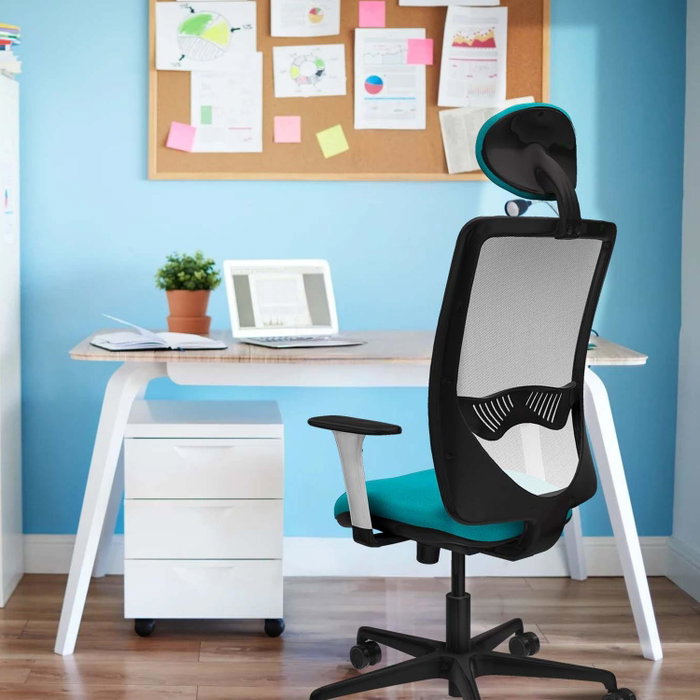 PIQUERAS Y CRESPO Silla de oficina Zulema con mecanismo Sincro, Azul y Negro PIQUERAS Y CRESPO Silla de oficina Zulema con mecanismo Sincro, Azul y Negro