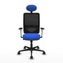 PIQUERAS Y CRESPO Silla de oficina Zulema con mecanismo Sincro, Azul y Negro