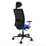 PIQUERAS Y CRESPO Silla de oficina Zulema con mecanismo Sincro, Azul y Negro