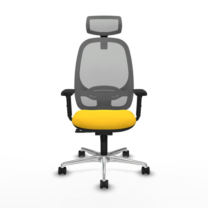 PIQUERAS Y CRESPO Silla de oficina Cilanco con mecanismo Sincro, Amarillo y Gris