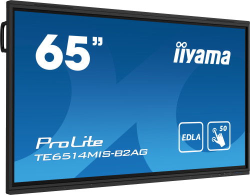 Iiyama TE6514MIS-B2AG Pantalla Táctil de Señalización Digital 65" 4K UHD, Android 13, PureTouch-IR, 40/50 Puntos Táctiles, HDMI, USB-C 100W, 435 cd/m², 24/7, VESA 600x400