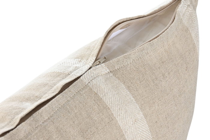 DKD Home Decor Cojín de Lino Rallado Natural 50x8x50 cm