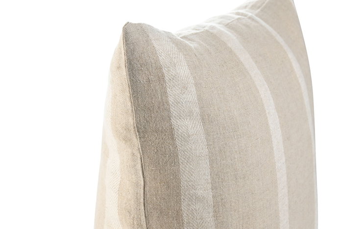 DKD Home Decor Cojín de Lino Rallado Natural 50x8x50 cm