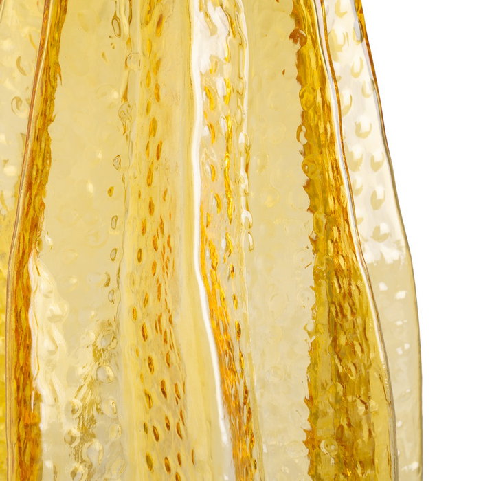 Jarrón Amarillo Cristal Decoración 16 X 16 X 35 cm