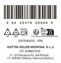 Quttin Cuchillo Cocinero 20 cm Sybarite Dg (8 Unidades)