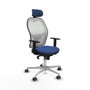 PIQUERAS Y CRESPO Silla de oficina Jorquera Azul Marino y Blanco