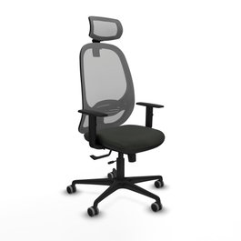 PIQUERAS Y CRESPO Silla de oficina Cilanco Negro/Gris con mecanismo Sincro/Traslack