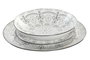 DKD Home Decor Juego de Vajilla de 18 Piezas en Porcelana Gris Claro