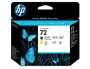 HP Cabezal de impresión 72 C9384A Negro mate y Amarillo
