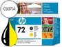 HP Cabezal de impresión 72 C9384A Negro mate y Amarillo