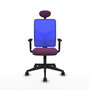 PIQUERAS Y CRESPO Silla de oficina Motilla con mecanismo Sincro, Morado y Azul