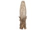 DKD Home Decor Lámpara de Pie de Teca Natural Hecha a Mano