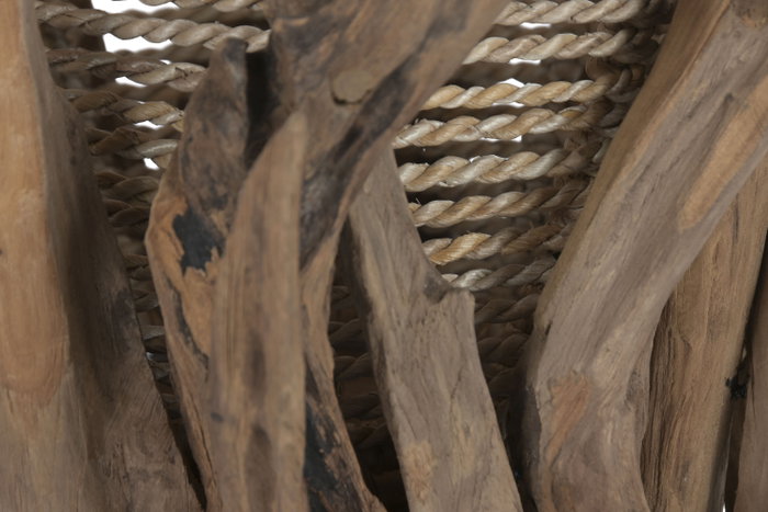DKD Home Decor Lámpara de Pie de Teca Natural Hecha a Mano DKD Home Decor Lámpara de Pie de Teca Natural Hecha a Mano