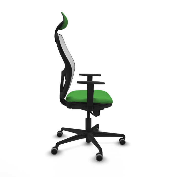 PIQUERAS Y CRESPO Silla de oficina Jorquera con mecanismo Sincro, Verde y Blanco
