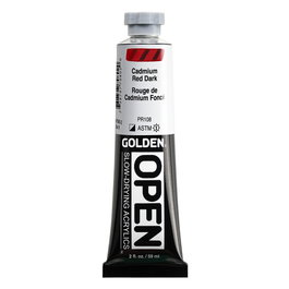 Golden OPEN Colores Acrílicos Rojo Cadmio Oscuro 59 ml