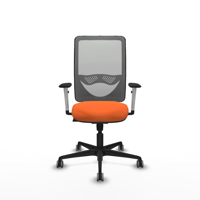 PIQUERAS Y CRESPO Silla de oficina Zulema con mecanismo Sincro, Naranja y Gris