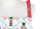 DKD Home Decor Delantal Navidad Moderna Rojo Verde Beige Blanco Algodon Polyester Set 2 Piezas 0.2 x 80 x 60 cm