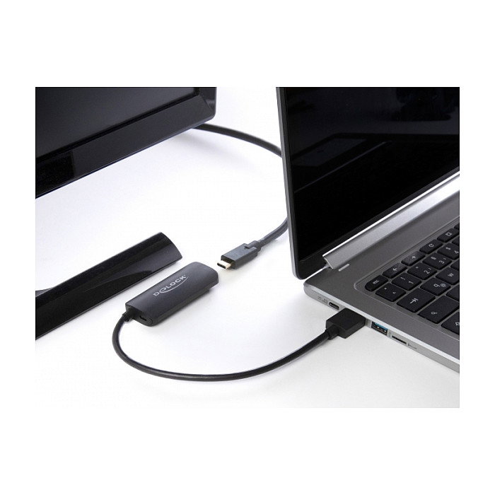 Delock Adaptador HDMI Macho a USB Type-C Hembra (DP Alt Mode) 8K@30Hz HDR10, HDMI-A a USB-C, 0.18m, LT6711GX