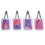 DKD Home Decor Bolsa Love is in the Air 23 Urban Multicolor Blanco Canvas Poliester 43 x 15 x 40 cm (4 Unidades)