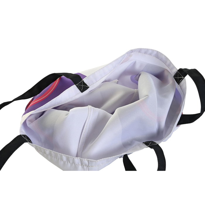 DKD Home Decor Bolsa Love is in the Air 23 Urban Multicolor Blanco Canvas Poliester 43 x 15 x 40 cm (4 Unidades)