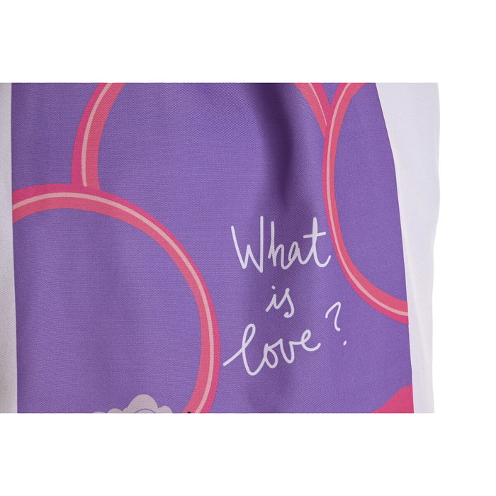 DKD Home Decor Bolsa Love is in the Air 23 Urban Multicolor Blanco Canvas Poliester 43 x 15 x 40 cm (4 Unidades)