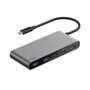 Belkin Adaptador USB-C 7 en 1 con HDMI 4K, USB-C PD 100W y Lectores de Tarjetas, Gris Espacial