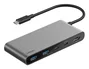 Belkin Adaptador USB-C 7 en 1 con HDMI 4K, USB-C PD 100W y Lectores de Tarjetas, Gris Espacial