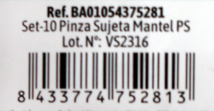 Algon Set de 10 Pinzas para Sujetar Mantel, Sujetador de Tela para Exteriores, 3.9 cm (24 Unidades)