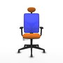 PIQUERAS Y CRESPO Silla de oficina Motilla Naranja y Azul