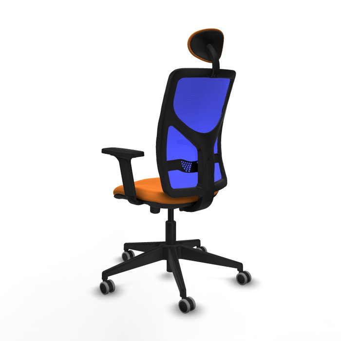 PIQUERAS Y CRESPO Silla de oficina Motilla Naranja y Azul PIQUERAS Y CRESPO Silla de oficina Motilla Naranja y Azul