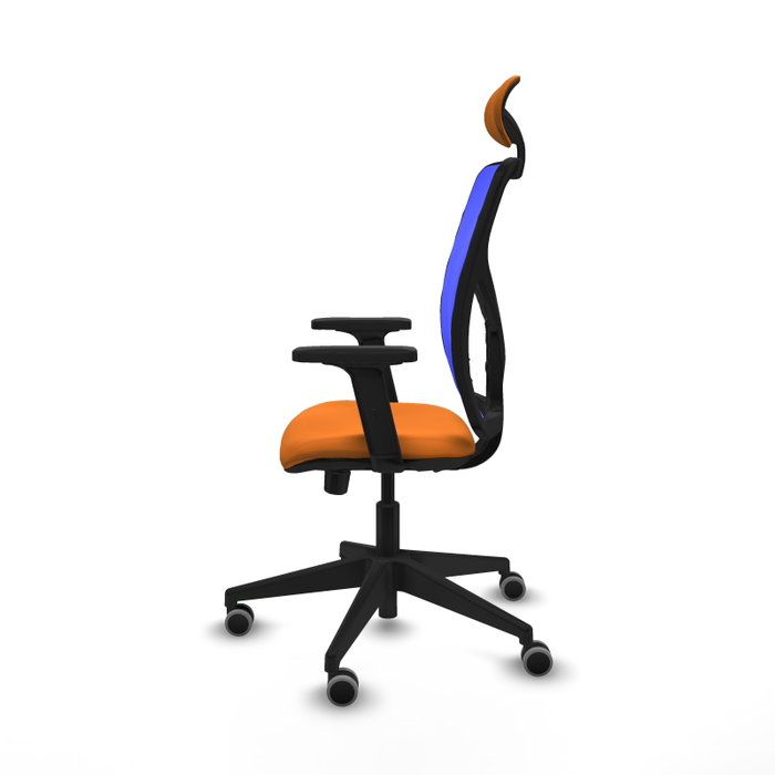 PIQUERAS Y CRESPO Silla de oficina Motilla Naranja y Azul PIQUERAS Y CRESPO Silla de oficina Motilla Naranja y Azul