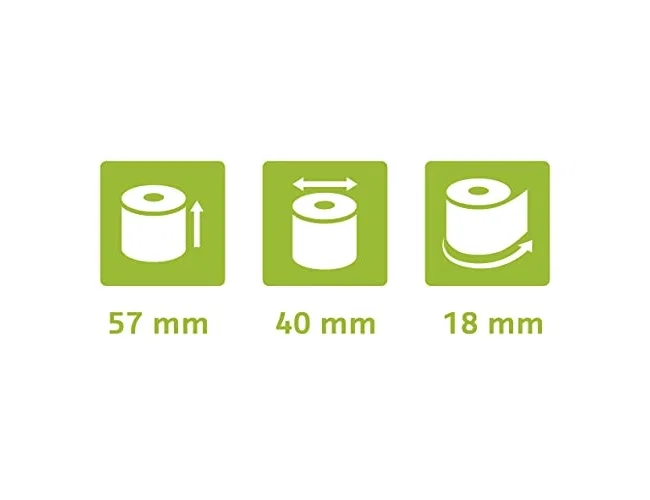 Exacompta Rollo de papel térmico 57 mm x 40 mm, 18 m, pack de 20