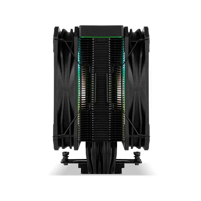 NOX Hummer H-200 ARGB - Disipador de CPU con 2 Ventiladores de 130mm PWM, Iluminación ARGB, 6 Heatpipes, TDP 230W, Compatible con Sockets Intel y AMD