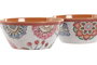 DKD Home Decor Cuencos de Melamina Mandala 2024, Surtido Blanco y Terracota, 12 unidades