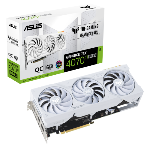 ASUS TUF Gaming TUF-RTX4070TIS-O16G-WHITE-GAMING NVIDIA GeForce RTX 4070 Ti SUPER 16 GB GDDR6X