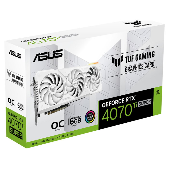 ASUS TUF GeForce RTX 4070 Ti Super OC Edition 16GB GDDR6X Blanca con 3 Ventiladores ASUS TUF GeForce RTX 4070 Ti Super OC Edition 16GB GDDR6X Blanca con 3 Ventiladores