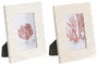 DKD Home Decor Hangzhou design 26b Marco de Fotos 10x15 Mediterráneo Beige Blanco Simil Piedra Cemento (4 Unidades)