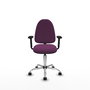 PIQUERAS Y CRESPO Silla de oficina Aýna Morado con Brazos 2D