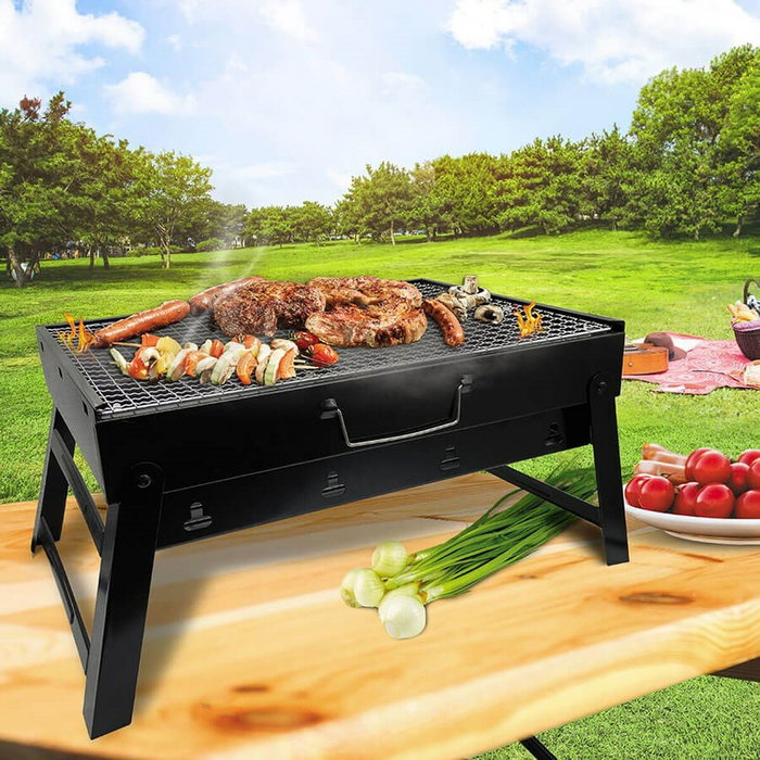 Parrilla plegable en maletÍn de transporte 43x29x22 cm maestro mr-1010
