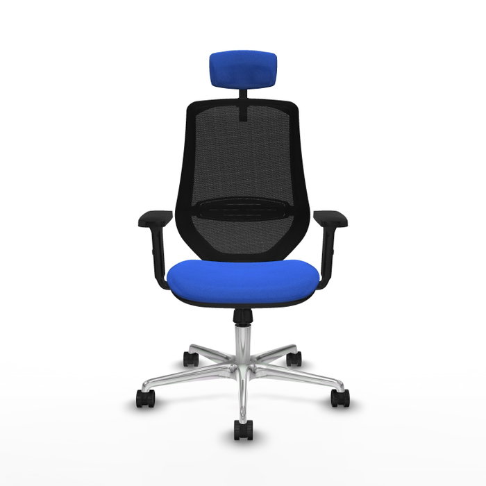 PIQUERAS Y CRESPO Silla de oficina Mardos con mecanismo Sincro, Azul y Negro