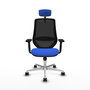 PIQUERAS Y CRESPO Silla de oficina Mardos con mecanismo Sincro, Azul y Negro