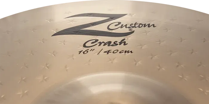 Zildjian Crash 16" Z Custom Cymbal Series B20 Bronze Explosive Bright Powerful Zildjian Crash 16" Z Custom Cymbal Series B20 Bronze Explosive Bright Powerful