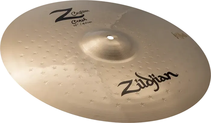 Zildjian Crash 16" Z Custom Cymbal Series B20 Bronze Explosive Bright Powerful Zildjian Crash 16" Z Custom Cymbal Series B20 Bronze Explosive Bright Powerful