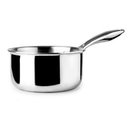 Ibili Cazo Triply Natural Ø16 cm Tricapa Inox/Alum/Inox sin Antiadherente Apto Inducción y Horno