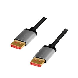 LogiLink Cable DisplayPort DP/M a DP/M 8K/60 Hz, aluminio, 2 m