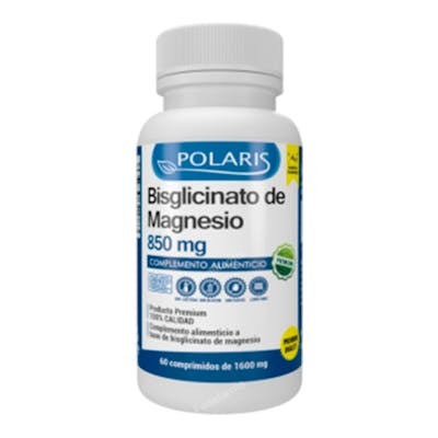 POLARIS Bisglicinato de Magnesio 60 Comp. Apto Veganos Sin Gluten Sin Lactosa Ayuda a Reducir Cansancio y Fatiga POLARIS Bisglicinato de Magnesio 60 Comp. Apto Veganos Sin Gluten Sin Lactosa Ayuda a Reducir Cansancio y Fatiga
