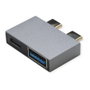 ROLINE Adaptador USB 3.2 Gen 2, 2x USB Type C a 1x USB A + 1x USB C, Plata