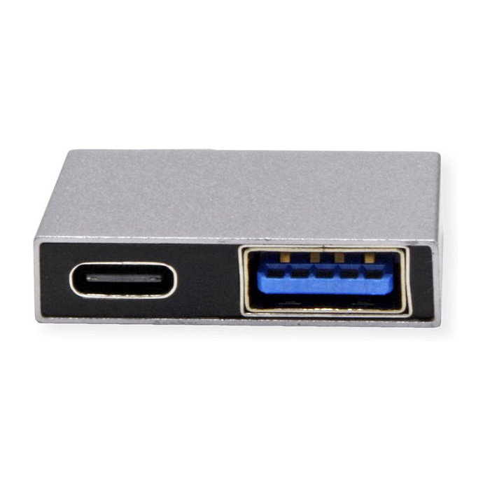 ROLINE Adaptador USB 3.2 Gen 2, 2x USB Type C a 1x USB A + 1x USB C, Plata ROLINE Adaptador USB 3.2 Gen 2, 2x USB Type C a 1x USB A + 1x USB C, Plata