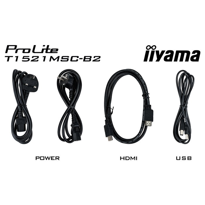 Iiyama T1521MSC-B2 - Monitor táctil de 15 pulgadas (38 cm) con relación 4:3 y puertos VGA y HDMI
