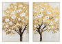 DKD Home Decor Cuadro Lienzo Árbol Pack de 2 - 83x4,5x123 cm
